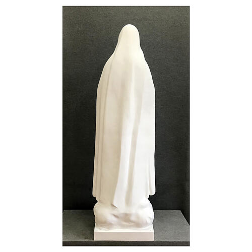 Estatua Virgen de Fátima 180 cm fibra de vidrio blanca exterior 9