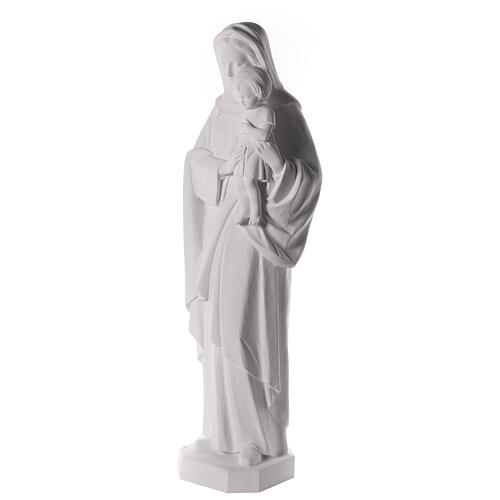 Estatua Virgen Niño 145 cm blanca exterior 3