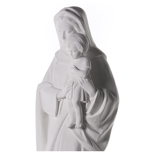 Estatua Virgen Niño 145 cm blanca exterior 4