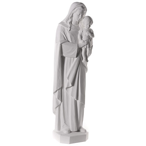 Imagem Nossa Senhora com o Menino Jesus fibra de vidro branca 145 cm PARA EXTERIOR 5
