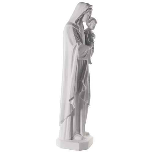 Imagem Nossa Senhora com o Menino Jesus fibra de vidro branca 145 cm PARA EXTERIOR 7