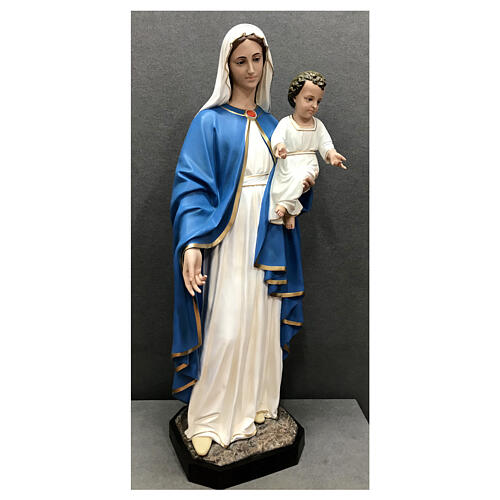 Statue of Our Lady with child 170 cm painted fibreglass 5