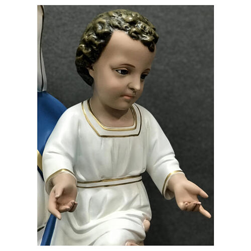 Estatua Virgen con Niño 170 cm fibra de vidrio pintada 7