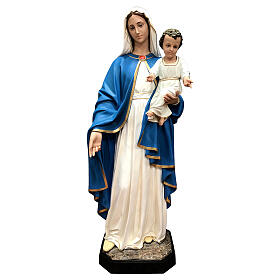 Statue Vierge à l'Enfant 170 cm fibre de verre peinte