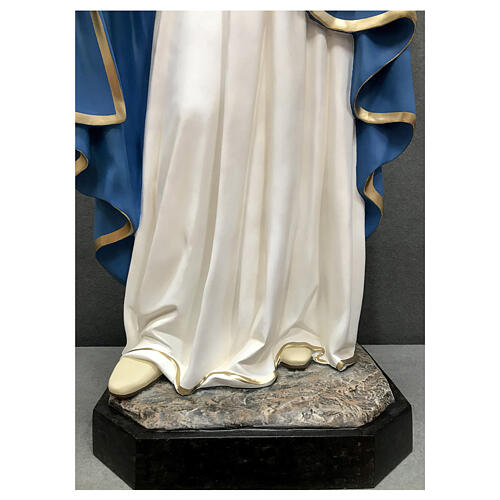 Statue Vierge à l'Enfant 170 cm fibre de verre peinte 10