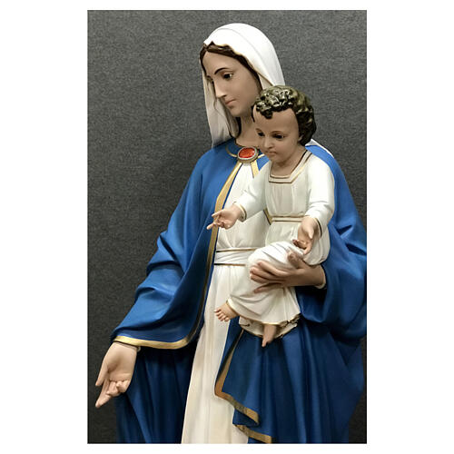 Statua Madonna con bambino 170 cm vetroresina dipinta 2