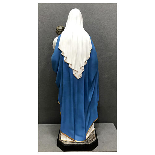 Imagem Nossa Senhora com o Menino Jesus fibra de vidro pintada 170 cm 11