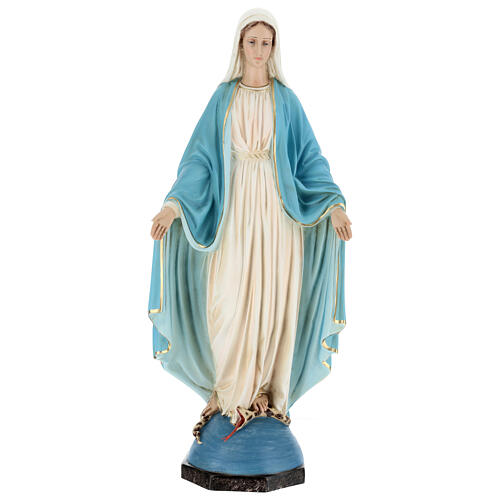 Statue of Our Lady of Miracles on world 70 cm painted fibreglass 1