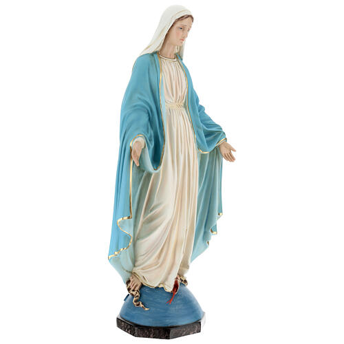 Estatua Virgen Milagrosa en el mundo 70 cm fibra de vidrio pintada 6