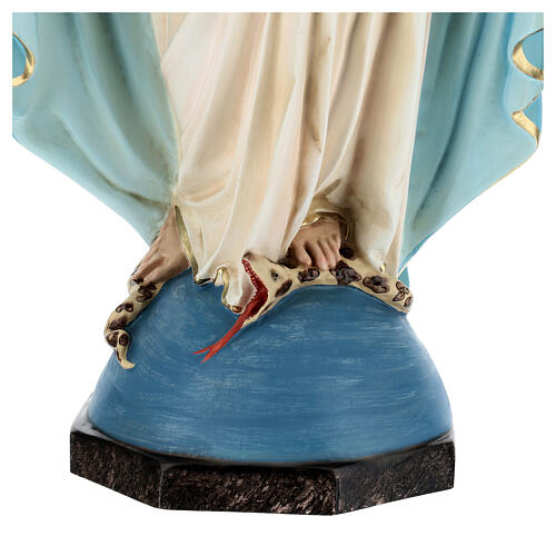 Statua Madonna Miracolosa sul mondo 70 cm vetroresina dipinta 3