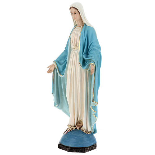 Statua Madonna Miracolosa sul mondo 70 cm vetroresina dipinta 4