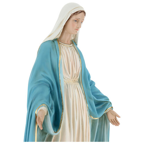 Statua Madonna Miracolosa sul mondo 70 cm vetroresina dipinta 5