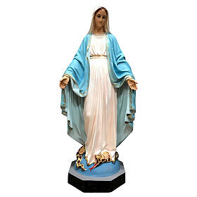 Estatua Virgen Milagrosa aplasta serpiente 85 cm fibra de vidrio pintada