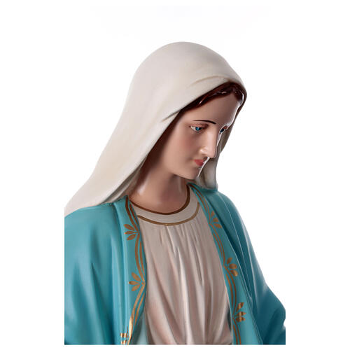 Estatua Virgen Milagrosa aplasta serpiente 85 cm fibra de vidrio pintada 2