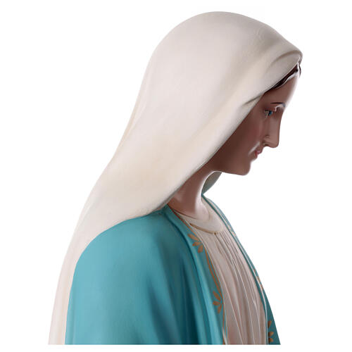 Estatua Virgen Milagrosa aplasta serpiente 85 cm fibra de vidrio pintada 7