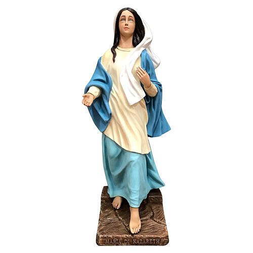 Estatua Virgen de Nazaret fibra de vidrio pintada 110 cm 1