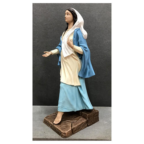 Estatua Virgen de Nazaret fibra de vidrio pintada 110 cm 3