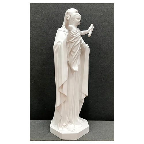 Estatua Reina de los Apóstoles 100 cm blanco fibra de vidrio 3