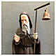 Estatua San Antonio Abad bastón campana 120 cm fibra de vidrio pintada s2
