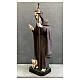 Estatua San Antonio Abad bastón campana 120 cm fibra de vidrio pintada s3