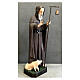 Estatua San Antonio Abad bastón campana 120 cm fibra de vidrio pintada s5