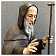 Estatua San Antonio Abad bastón campana 120 cm fibra de vidrio pintada s7