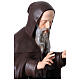 Estatua San Antonio Abad bastón campana 120 cm fibra de vidrio pintada s2