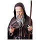 Estatua San Antonio Abad bastón campana 120 cm fibra de vidrio pintada s6