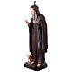 Estatua San Antonio Abad bastón campana 120 cm fibra de vidrio pintada s7
