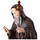 Estatua San Antonio Abad bastón campana 120 cm fibra de vidrio pintada s8