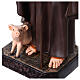 Statua Sant'Antonio Abate bastone campana 120 cm vetroresina dipinta s4