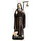 Statue St Anthony the Abbot 120 cm with bell painted fiberglass s1