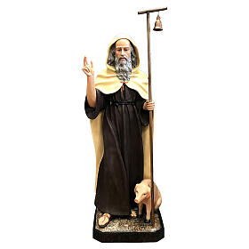 Statue of St. Anthony Abbot light coat 160 cm painted fibreglass