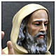 Statue Saint Antoine le Grand manteau clair 160 cm fibre de verre peinte s2