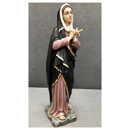 Estatua Virgen Dolorosa niña 80 cm fibra de vidrio pintada 5