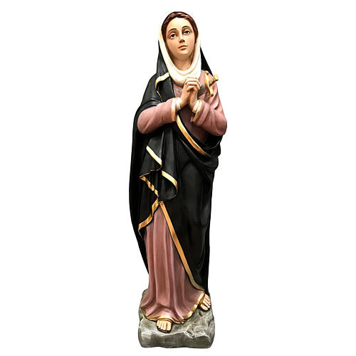 Our Lady of Sorrows statue 80 cm in painted fiberglass 1