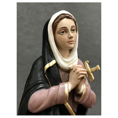 Our Lady of Sorrows statue 80 cm in painted fiberglass 2