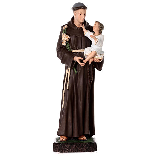 Statue of Saint Anthony, golden rope, 85 cm, painted fibreglass 1