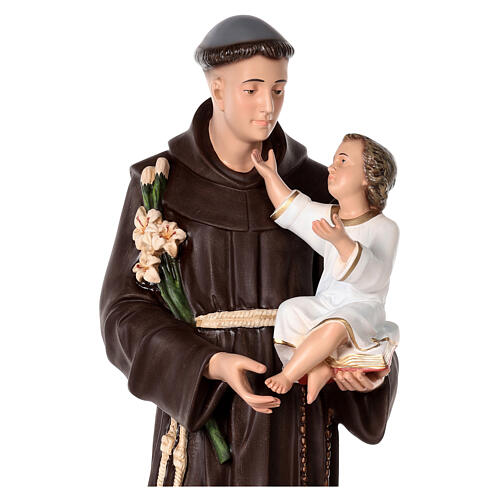 Statue of Saint Anthony, golden rope, 85 cm, painted fibreglass 2