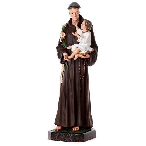 Statue of Saint Anthony, golden rope, 85 cm, painted fibreglass 3