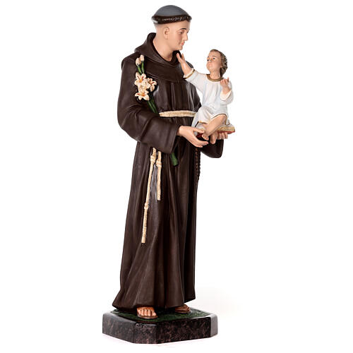 Statue of Saint Anthony, golden rope, 85 cm, painted fibreglass 5