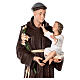 Statue of Saint Anthony, golden rope, 85 cm, painted fibreglass s2