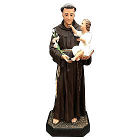 St Anthony with Jesus, painted fibreglass statue, 130 cm