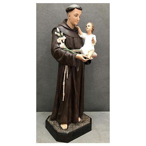St Anthony with Jesus, painted fibreglass statue, 130 cm 6