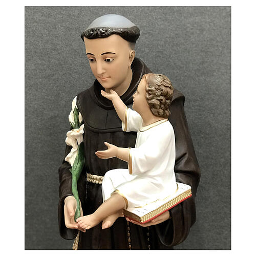 St Anthony with Jesus, painted fibreglass statue, 130 cm 8