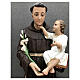 Statue Saint Antoine et Enfant Jésus 130 cm fibre de verre peinte s2
