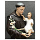 Statue Saint Antoine et Enfant Jésus 130 cm fibre de verre peinte s4