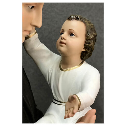 Statua Sant' Antonio Bambino abbraccio vetroresina dipinta 160 cm 5
