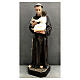 Statua Sant' Antonio Bambino abbraccio vetroresina dipinta 160 cm s3