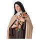 Statue Sainte Thérèse crucifix et roses 130 cm fibre de verre peinte s2